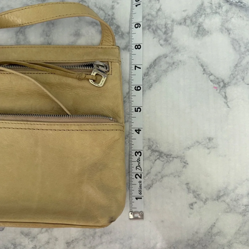 Hobo‎ The Original Crossbody Bag Small Tan Leather Tassel Zip Multi Pocket